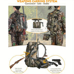NEW VIEW 35L Hunting Backpacks for Men, Camo Hunting Backpack with Bow & Rifle Holder, Saddle Hunting Backpack for Deer, Elk