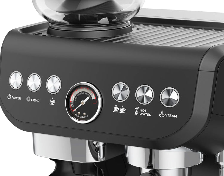 220V Semi Automatic Espresso Coffee Machine  with Grinder Milk Frother Hot Water Electric Coffee Maker 15bar for Home cafe Latte