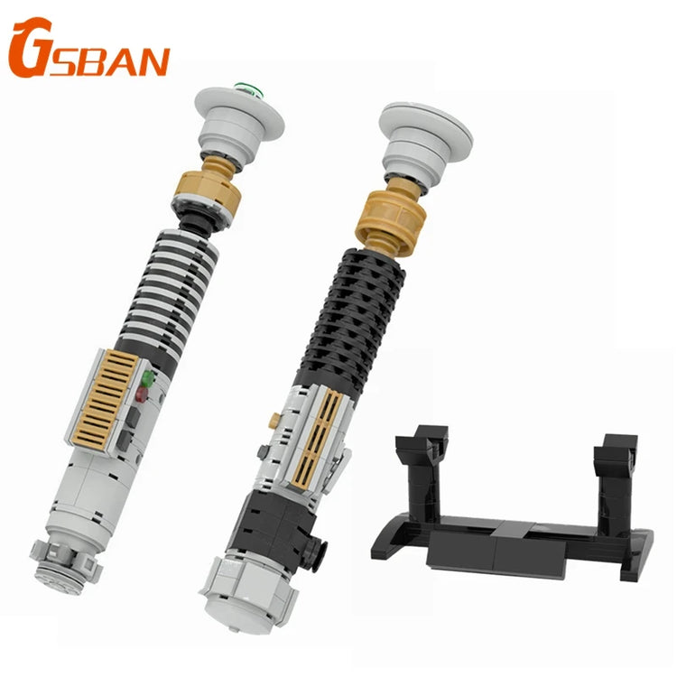 GSBAN Space Wars Lasersword Figures Lightsaber Hilt Set MOC Model Building Blocks Toys for Gifts Assemble Bricks