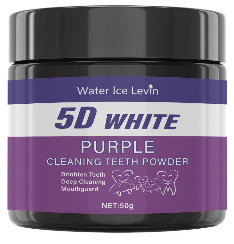 Purple Tooth Cleaning Powder - Sulfate-Free, Deep Cleaning and Polishing, Whitens Teeth in 5 Days, Portable for Daily Use and Travel