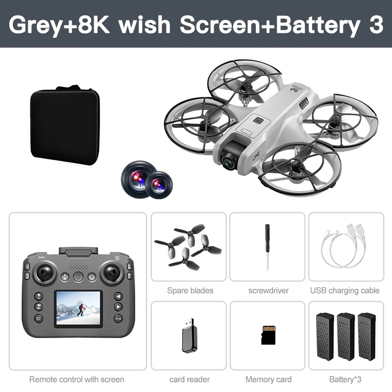 Original V666 Mini Drone 4K Professional Aerial 8k Dual Camera Intelligent obstacle avoidance  Brushless Quadcopter Kid RC Toys