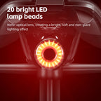 WEST BIKING Smart Bike Brake Tail Light High Brightness 5 Lighting Modes Bicycle Rear Light Long Endurance IPX6 Bike Tail Light