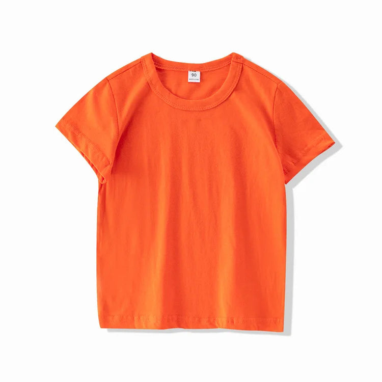 Autumn Spring Cotton Children T-shirt  Boys Girls Tees Long Sleeve White Shirt Kids Tops Baby Clothes Solid Black Blue Yellow