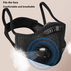 SHIZIWANGRI Cycling Face Mask Sport Washable Reusable with Filter Dust Mask Facemask for Men Bandana Actived Carbon Filters