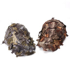 Men's Camouflage Boonie Hats 3D Leaves Camo Tactical Cap Ghillie Caps Hunter Sniper Hats Fishing Sunshade Hunting Accessories