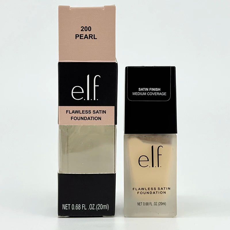 New Elf Flawless Satin Liquid Foundation Lasting Oil Control Full Coverage Facial Makeup Liquid Poreless Putty Primer Cosmetics