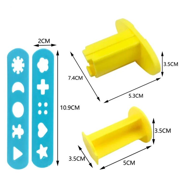 Kids DIY Play Dough Art Craft Toys 3D Plasticine Model Tools Accessories Clay Cutter Molds Creative Set For Boys Girls Children