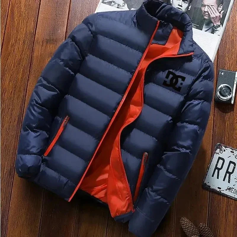 Outdoor camping men's thick jacket jacket men's winter clothing fashion stand collar warm jumpsuit men's jacket 2024 new item