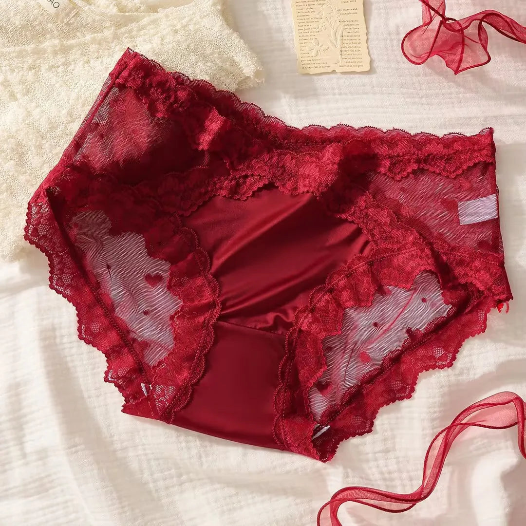 Lace Sexy Underwear Womens Panties High Waist Transparent Briefs Ropa Interior Femenina Butt-up Bikini Bottom Abdomen Breathable