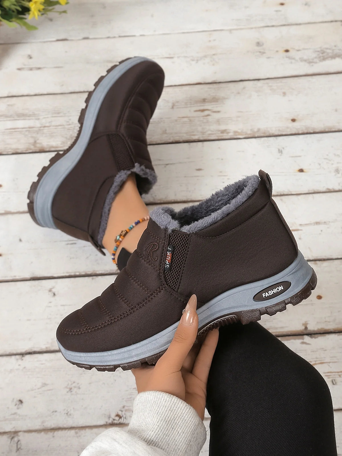 Couple Shoes, Men's and Women's Casual Shoes, Warm, Fleece, Thickened, Anti-Slip, lightweight Snow Boots with Free Shipping