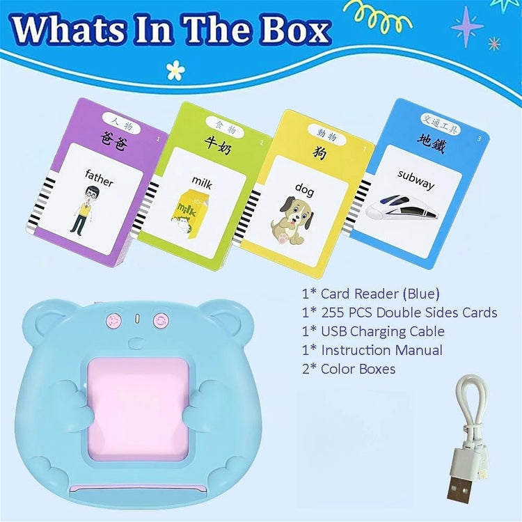 Cantonese Mandarin English Talking Flash Cards, Trilingual Learning Flashcard Toys for Toddlers, 510 Sight Words, Birthday Gift