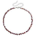 Transparent Crystal Irregular Beaded Choker Necklace for Women Korean Collarbone Clavicle Chain on the Neck Collar Jewelry
