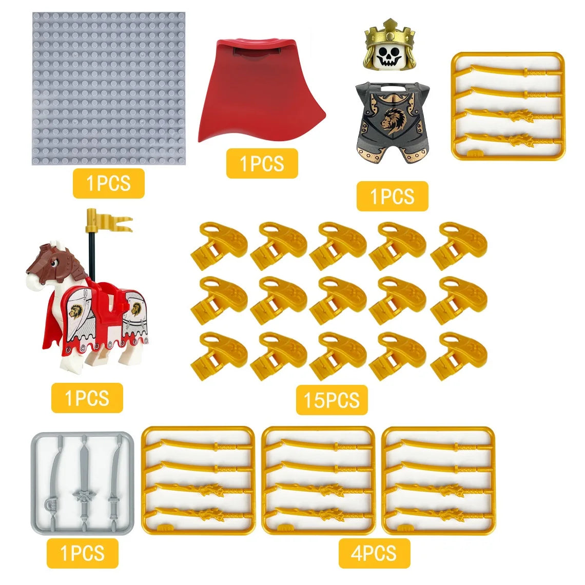 2026 Medieval Knight Skeleton Legion Soldier with Min Action Figures Sets Accessories DIY Brick Building Blocks Toys Gift