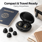 Reusable Silicone Ear Plugs, Soft Noise Reduction Earplugs for Sleeping Work Study Travel Noise Protection
