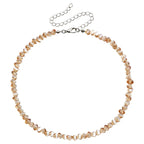 Transparent Crystal Irregular Beaded Choker Necklace for Women Korean Collarbone Clavicle Chain on the Neck Collar Jewelry