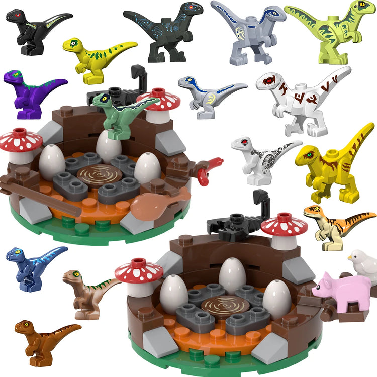 Jurassic Dinosaur Nest Baby Building Blocks Toys Collection Souvenir Gift Birthday Jurassic Rex Raptor