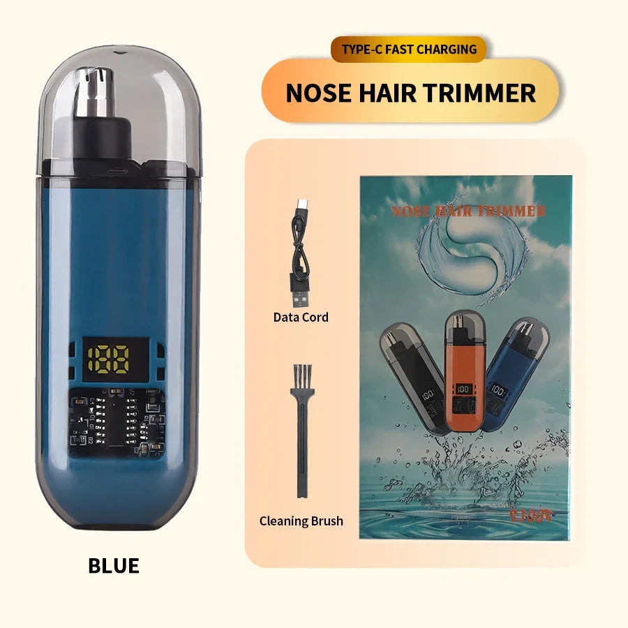 2 In 1 Electric Portable Ear And Nose Hair Trimmer Clipper 2024 Professional Painless Portable Eyebrow For Men