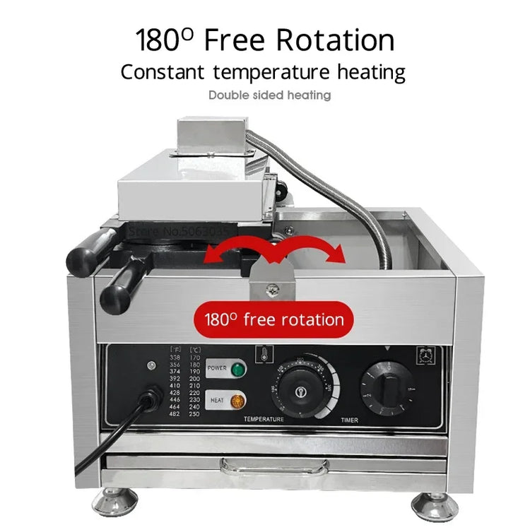 110V/220V Egg Waffle Machine Commercial Waffle Maker 12 Holes Egg Shape Pastry Baking Machine