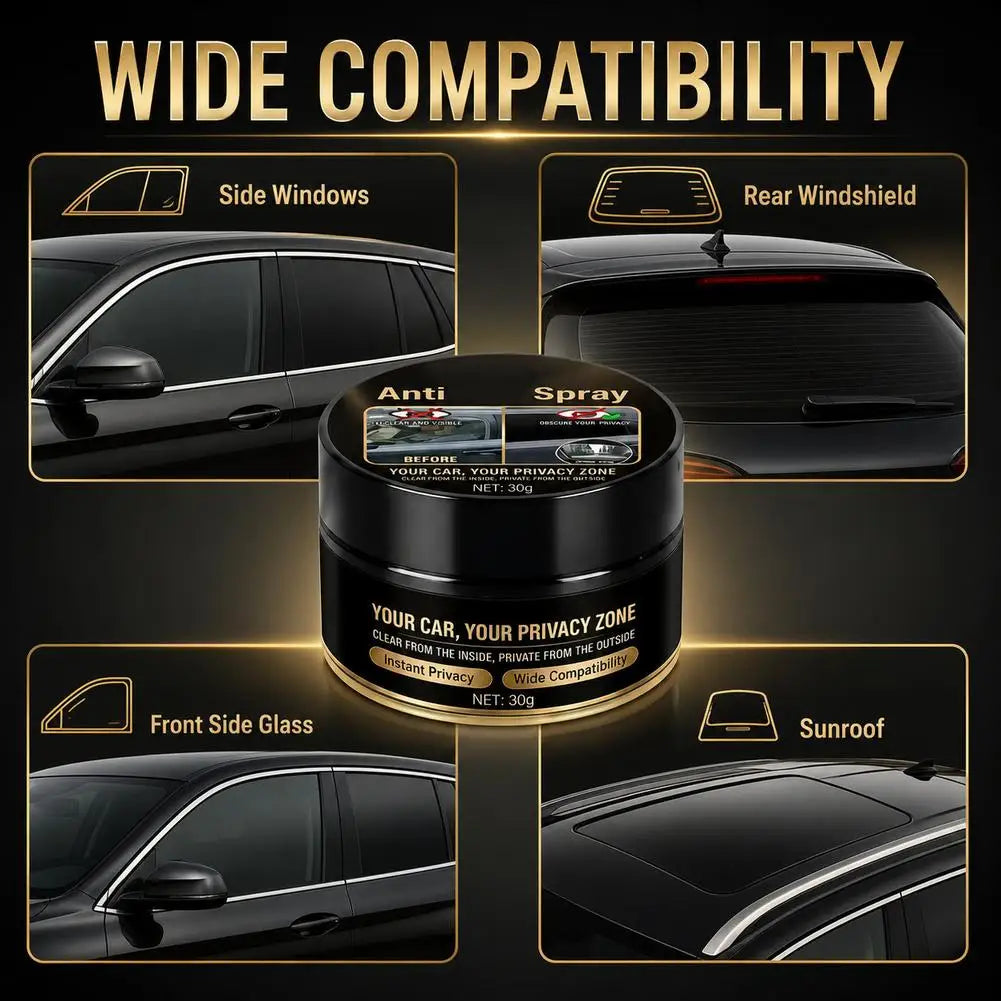 Professional Auto Glass Anti-Peep Cleaning Paste Deep Clean Stain Dust One-Way Privacy Vision All Glass Surfaces Adaptable