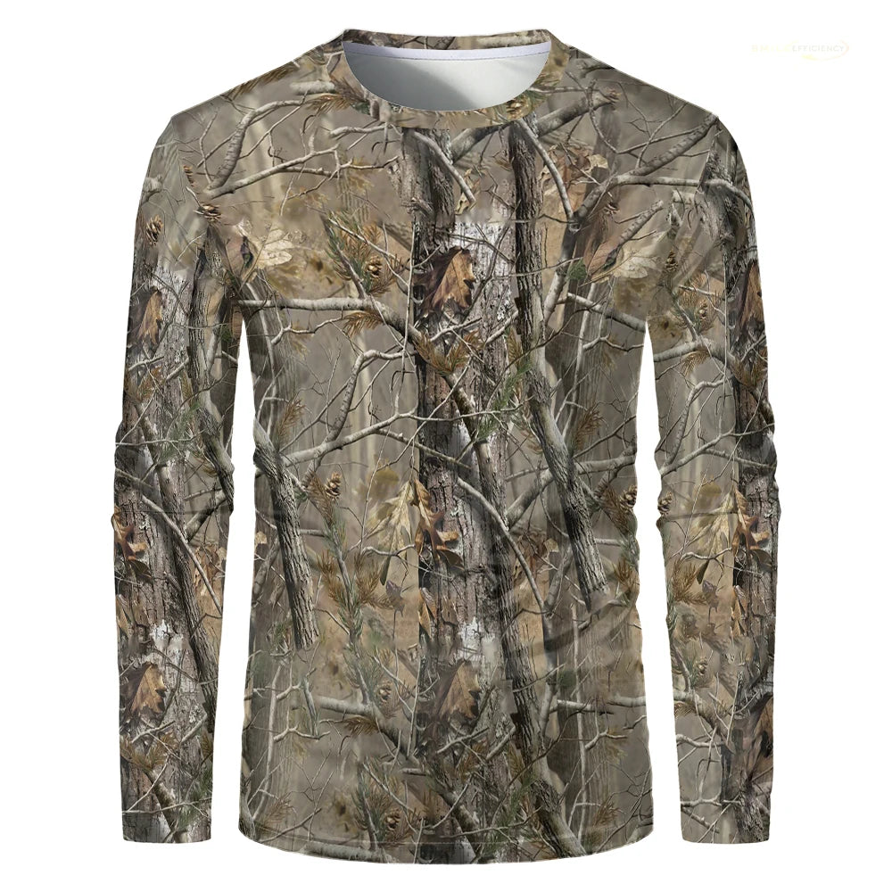 Summer Men's T-Shirt Camouflage Hunting T Shirt 3D Print Men's Clothing Long Sleeve Tops Man T Shirt Casual Clothes Men T-Shirt