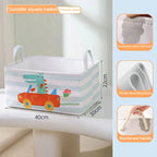Folding Storage Basket Linen Storage Fabric Wardrobe Office Bedroom Closet Toys Laundry Basket With Handle Storage Organizer New