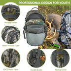 30L Camo Hunting Backpack with 11 Pockets, Small Lightweight Hunting Bag