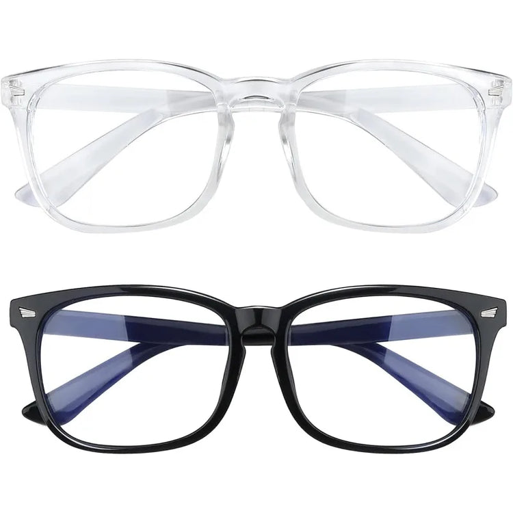 New Trending Blue Light Blocking Men's Glasses Gaming PC Matte Black Anti Ray Eyeglasses Women Transparent Fashion Eyewear