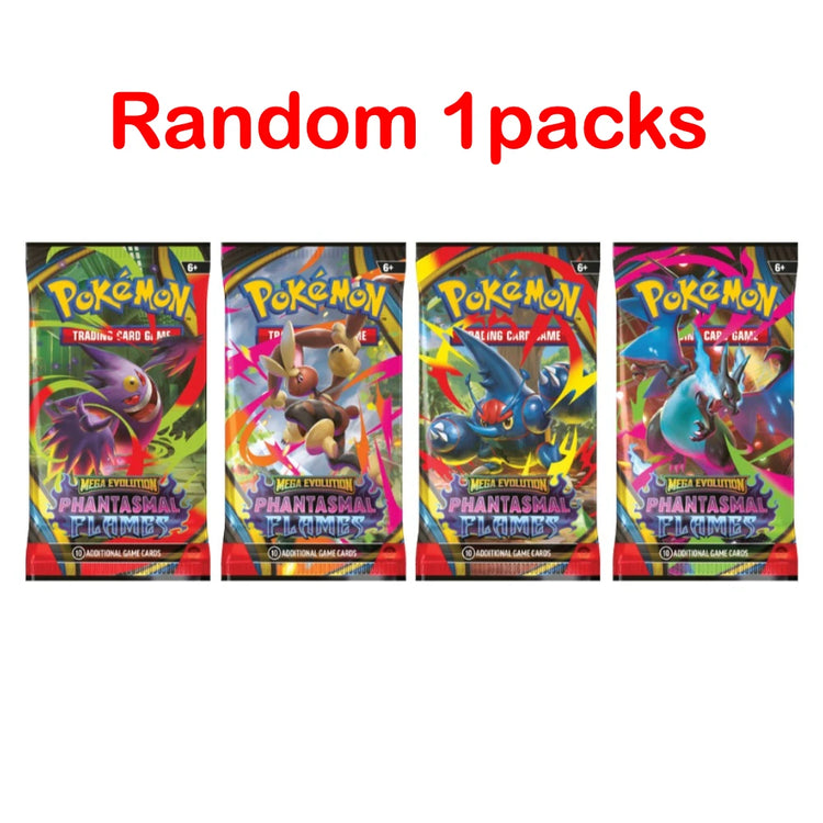 360PCS TCG Mega Evolution Phantasmal Flames Trading Card Gengar Heracross Lopunny Charizard X Anime Collectible Collection Gift