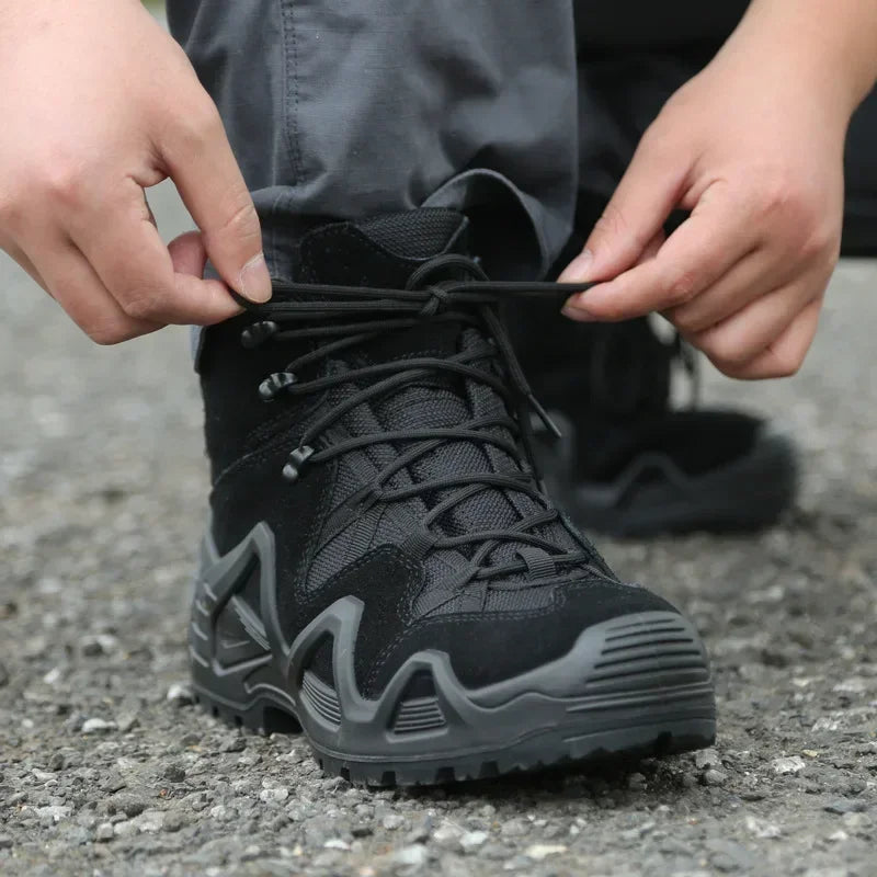 Outdoor Hiking Boots Men's Lace Up Breathable Training Tactical Hiking Desert Boots Plus Size Shoes Botas Militares Masculinas