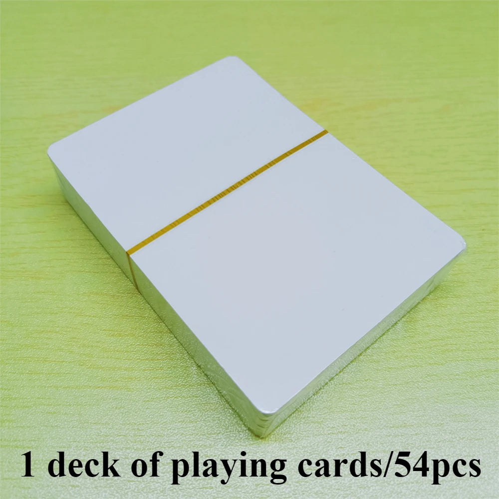 Blank Playing Cards 54PCS Two-sided White Blank Index Flash Cards To Write on Printable Study Learning DIY Gift Game Cards