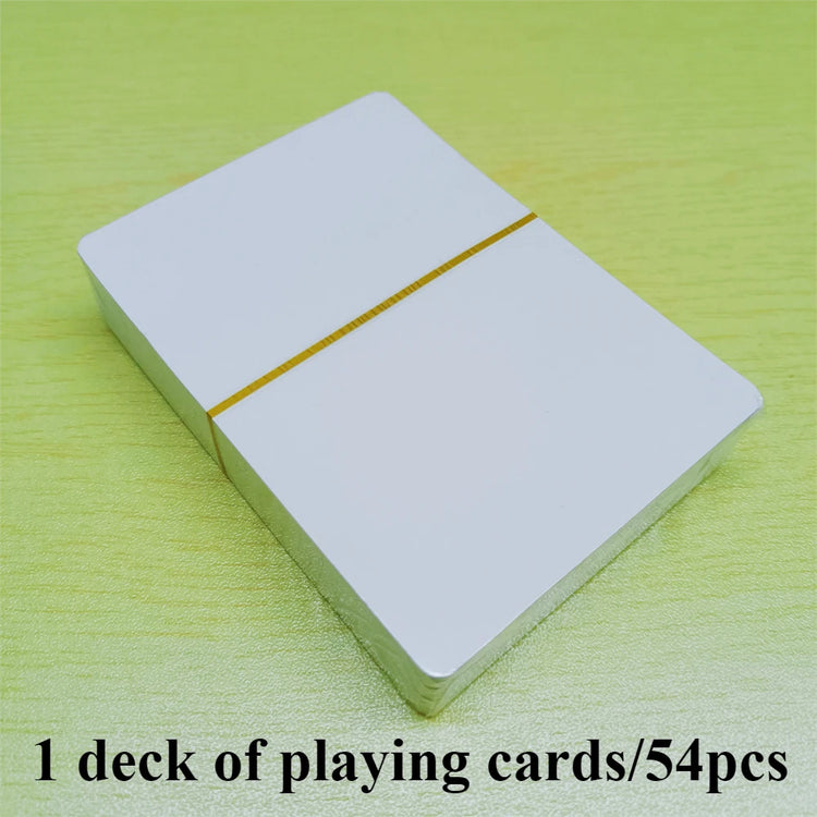 Blank Playing Cards 54PCS Two-sided White Blank Index Flash Cards To Write on Printable Study Learning DIY Gift Game Cards