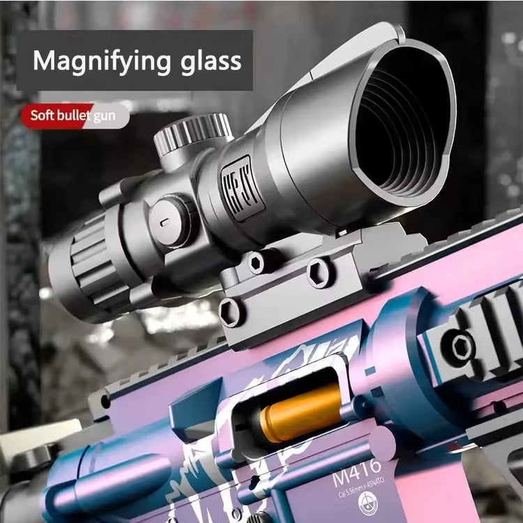 Children's Manual Soft Bullet M416 Soft Bullet Gun Can Fire Submachine Gun Model Boy Toy Gun Action Loading Assault Rifle