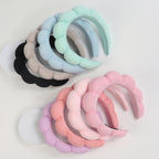1/3Pcs Fashion Microfiber Washing Wristbands Scrunchies Puffy Headband Spa Bubble Headband for Washing Face Makeup Shower Skincare
