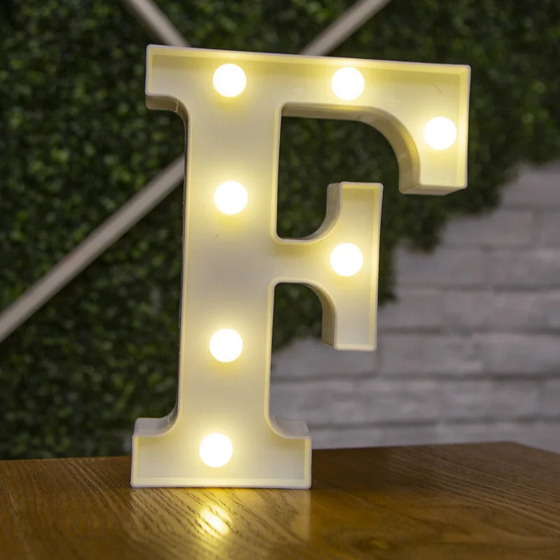 Alphabet Letter LED Nights Lights Number Lamp Decor Party Room Birthday Wall Wedding Home Decorations Personalised Ornaments