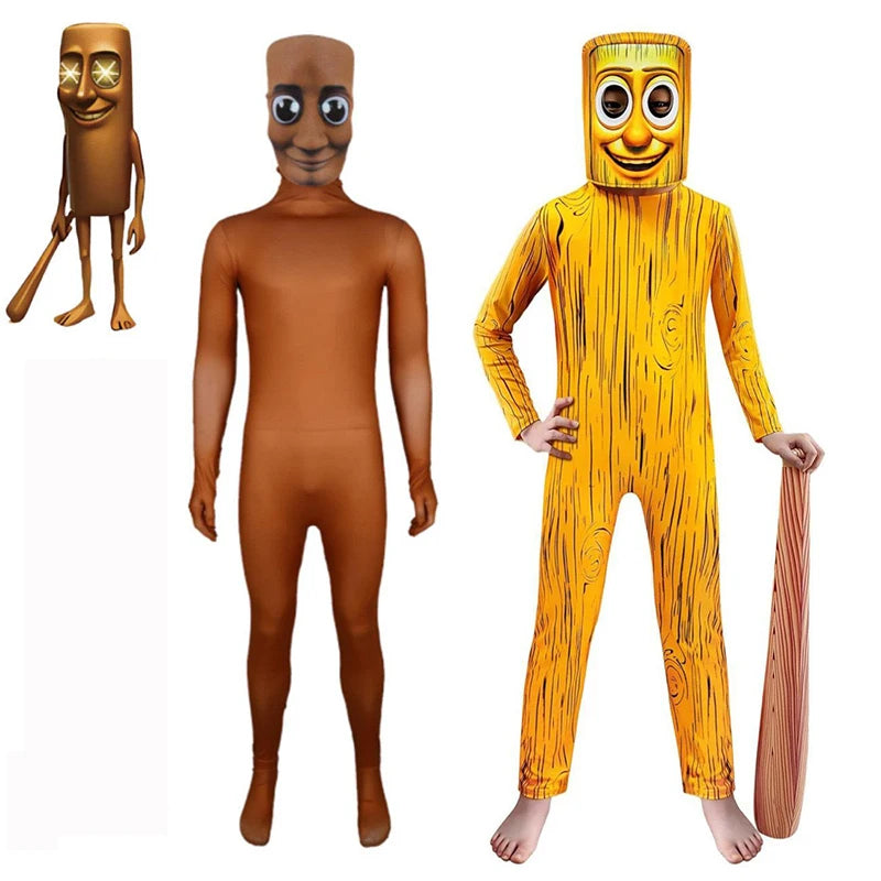 Ai Italian Brainrot Tung Tung Tung Sahur Cosplay Costume Anime Tralalero Tralala Sahur Jumpsuit Party Halloween Mask Bodysuit