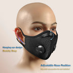 SHIZIWANGRI Cycling Face Mask Sport Washable Reusable with Filter Dust Mask Facemask for Men Bandana Actived Carbon Filters