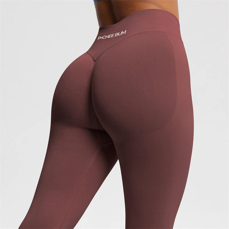 2026 Bum Shaping Leggings Women Seamless Sports Yoga Pants Low Ribbed Band Gym Clothes Fitness Workout Scrunch Butt Tight