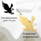 Using Images Customizing Personalized Brand Brooches Stainless Steel Accessories Customized Logos Jewelry Family Gifts