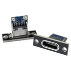 1-20Pcs USB Jack 3.1 Type-C 2Pin 4Pin Female Connector Jack Data Charging Port Small Electrical Charging Base with Fixing Plate