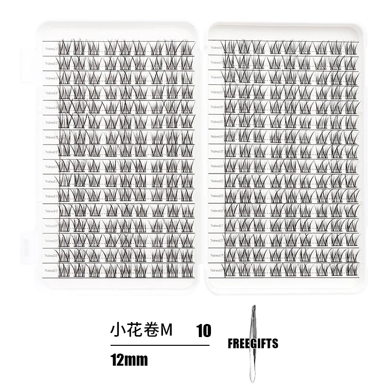 Individual Lashes Eyelash Book Clusters Extensions False Eyelash DIY at Home Cluster Eyelash Extensions Makeup Kit Lashes