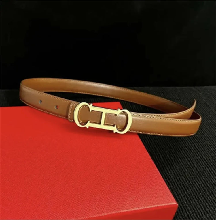 New Thin 2.5cm Women Belt Designer ladies Reversible Leather Belts for women Female Belt for Jeans women dress belts