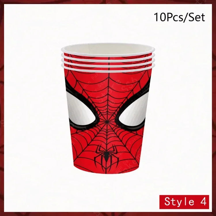 Spiderman Birthday Party Decorations Set Disposable Tableware Napkins Cup Plate Spidey and His Amazing Friends Birthday Supplies