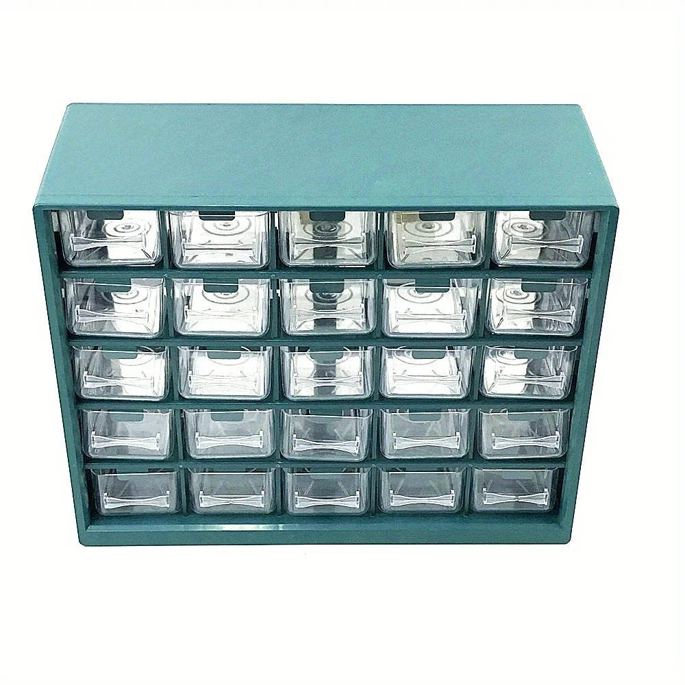 25 Multi-grid Drawer Parts Box Wall-mounted Screw Classification Component Box Tool Case Electronic Components Storage Toolbox
