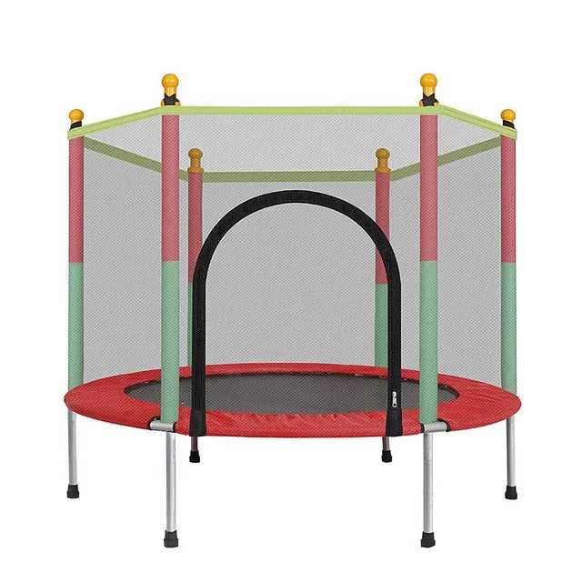 Protective Net Equipped Indoor Sports Entertainment Support 100 KG with High Quality Trampoline for Children Exercise Trampoline