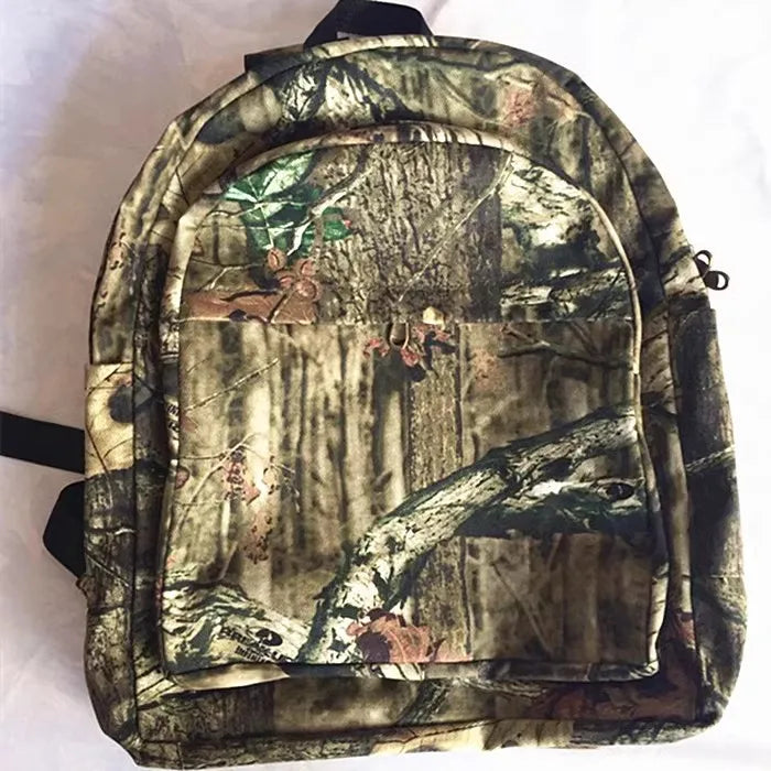 Bionic Jungle Camo Backpack Outdoor Sports Travel Backpack Fashion Trend Leisure Personality Big Tree Camo Hunting Backpack