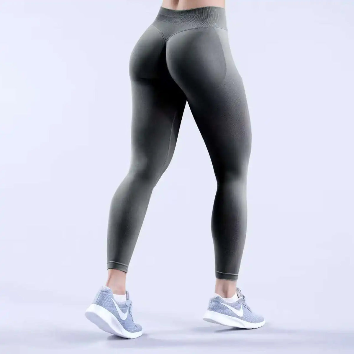 DFXEN Logo Women High Waisted Seamless Yoga Leggings Tummy Control Scrunch Butt Gym Fitness Workout Running Sports Pants