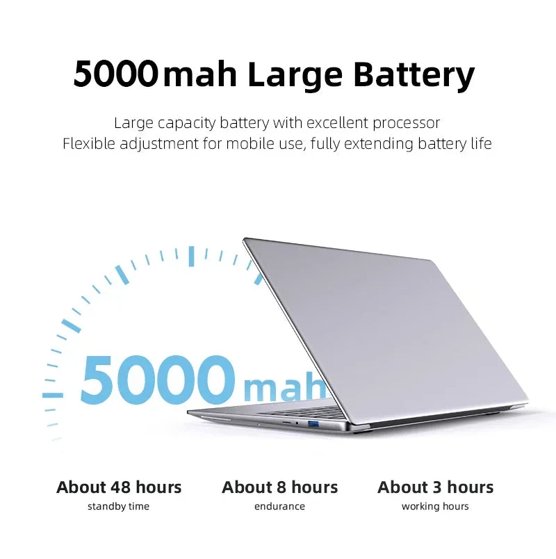 14.1 Inch Portable Laptop Computer Intel Core I7 8650U Dual Core 12GB RAM 512GB 1TB 2TB SSD Windows 11 Laptop Pc Gamer Notebook