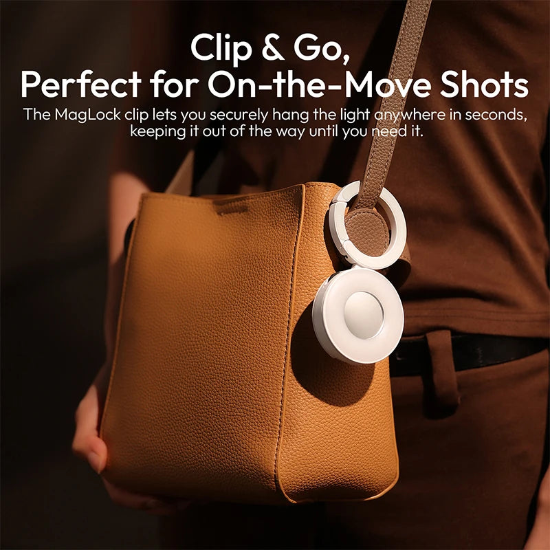 Ulanzi ML05 MagLock Fill Light 2500-9000K Dual-Sided Magnetic Phone Grip Ring-Shaped Soft Light for Food Review Livestream Vlog