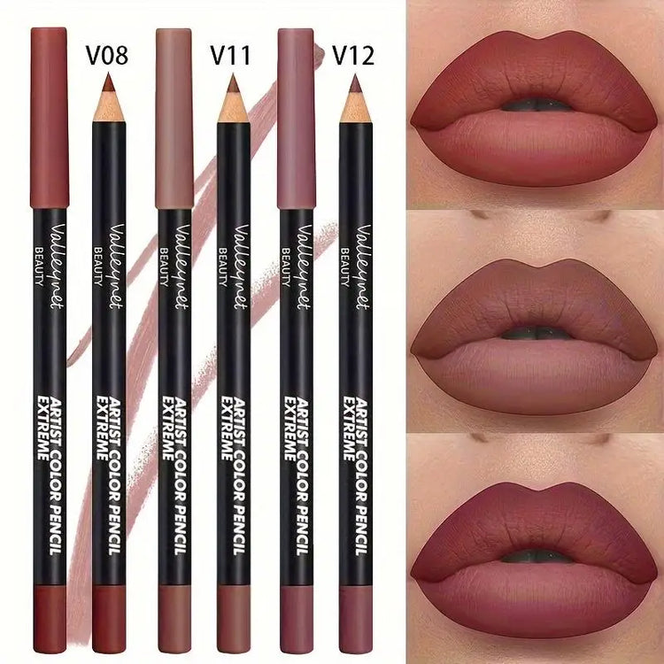 3pcs/Set Lip Liner Set,Long Lasting Matte Waterproof Lipstick Lip Liner Waterproof Lip Liner Set Women Lip Cosmetics