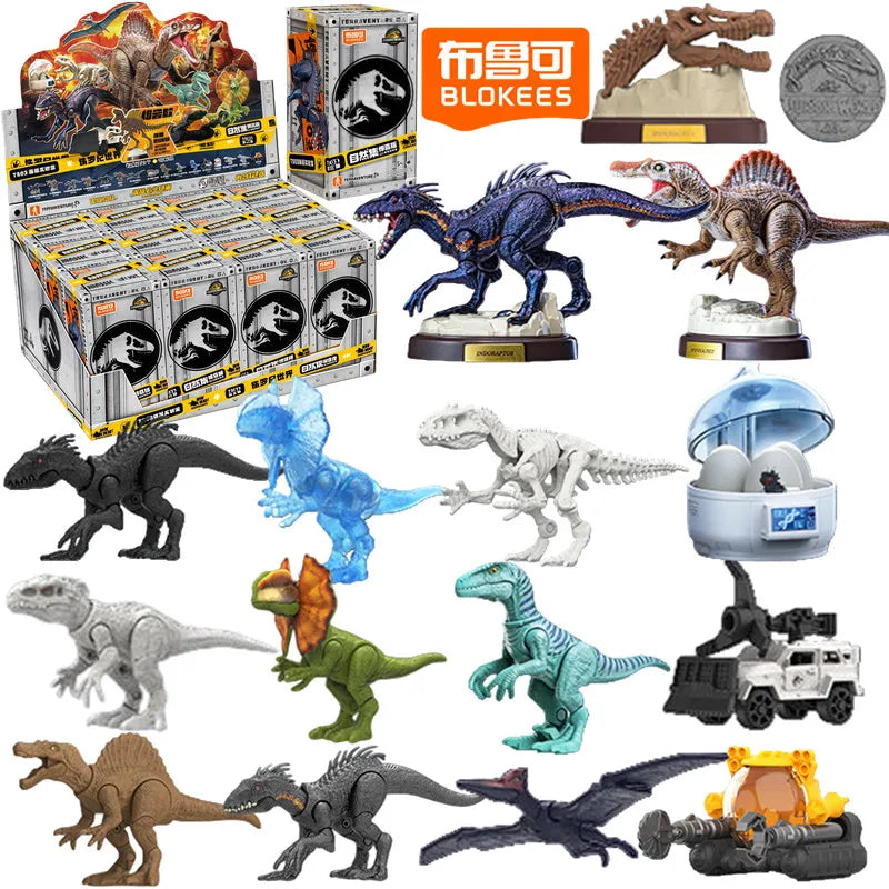 BLOKEES Jurassic World V02 V03 V04 Mosasauridae Jurassic Park Dinosaurs Tyrannosaurs Action Figure Assembled Toys  Birthday Gift